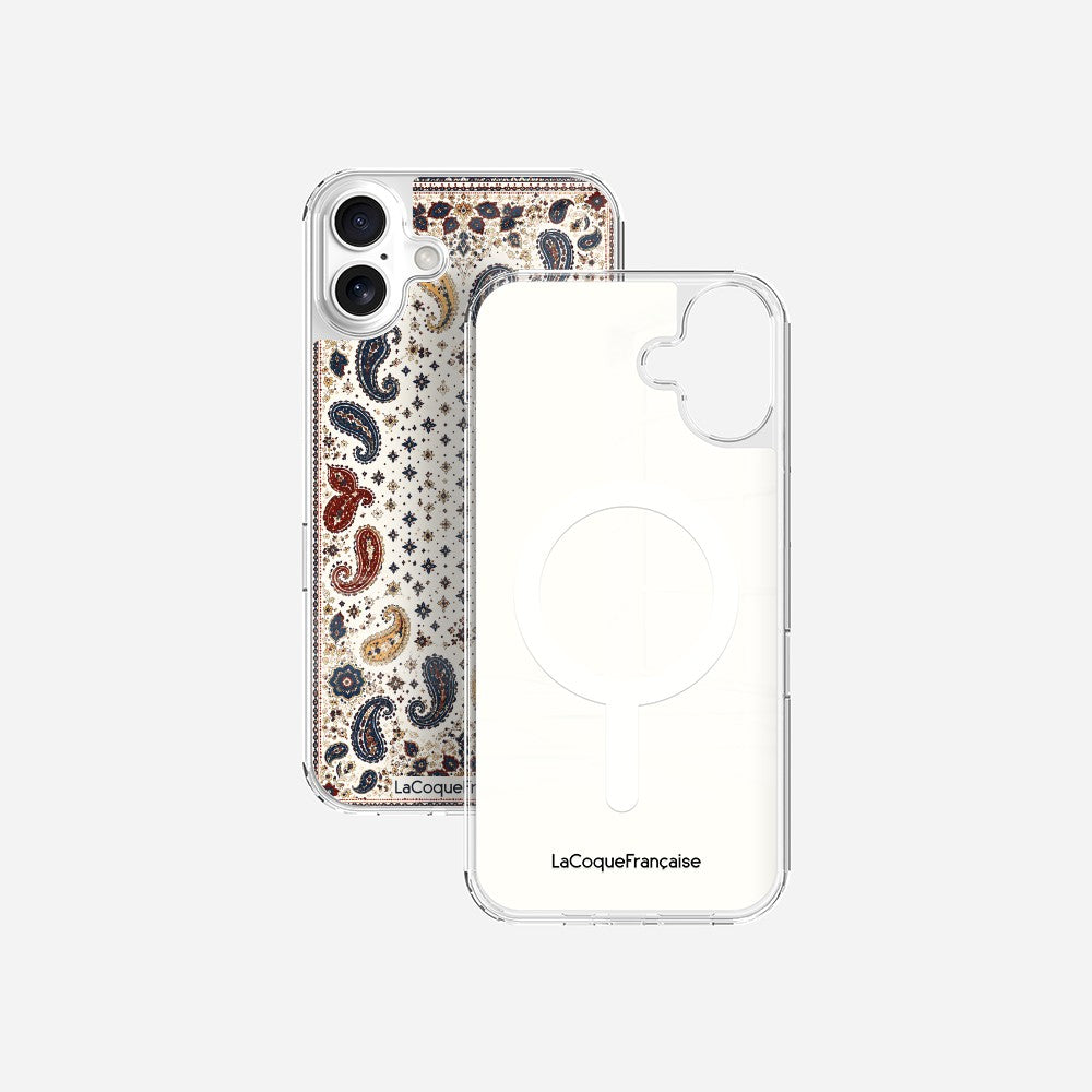 Coque Sans Anneaux Imprimee Cachemire Beige