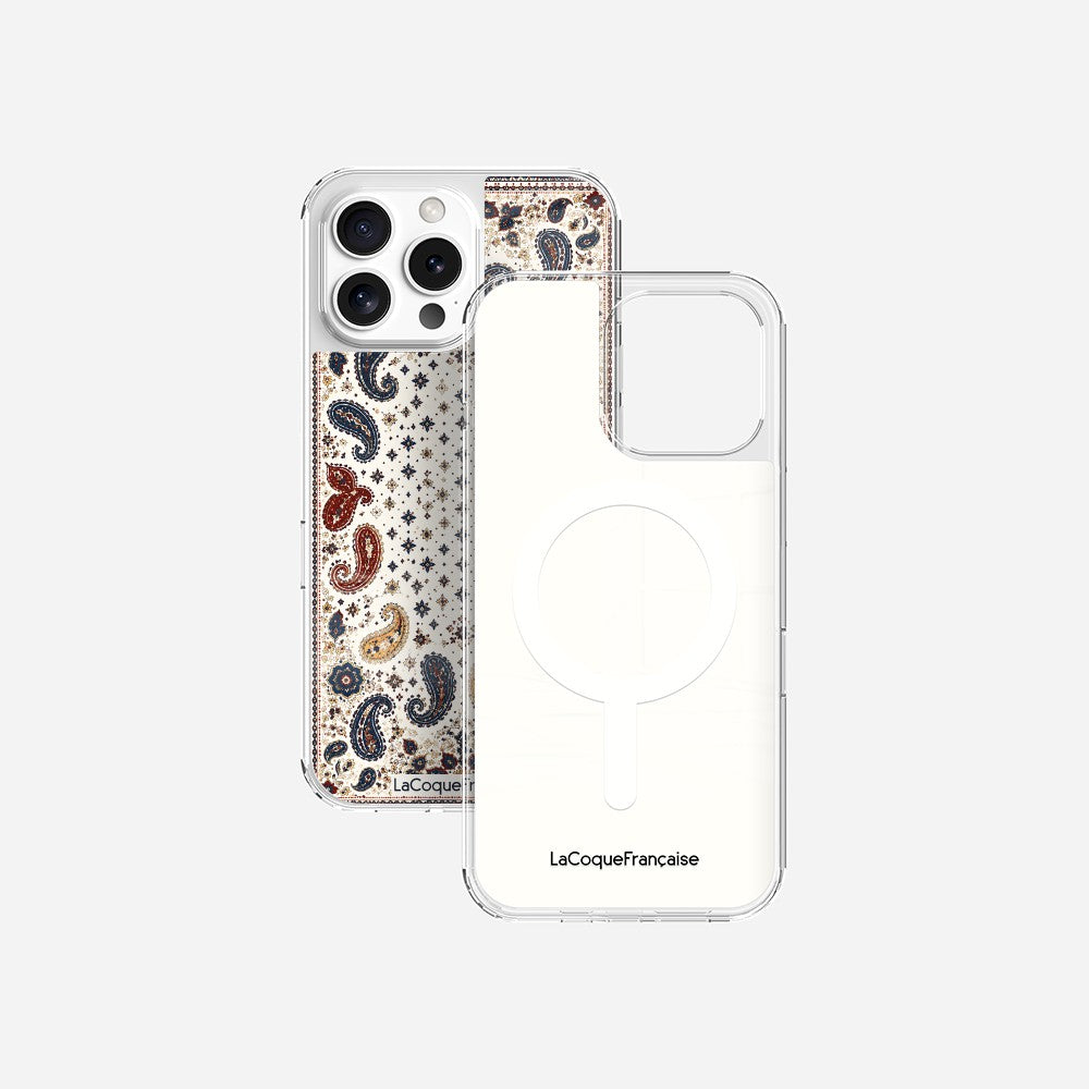 Coque Sans Anneaux Imprimee Cachemire Beige