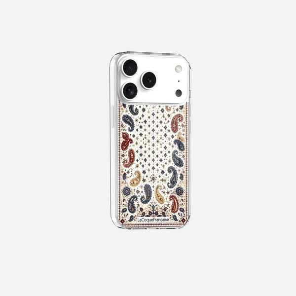 Coque Sans Anneaux Imprimee Cachemire Beige