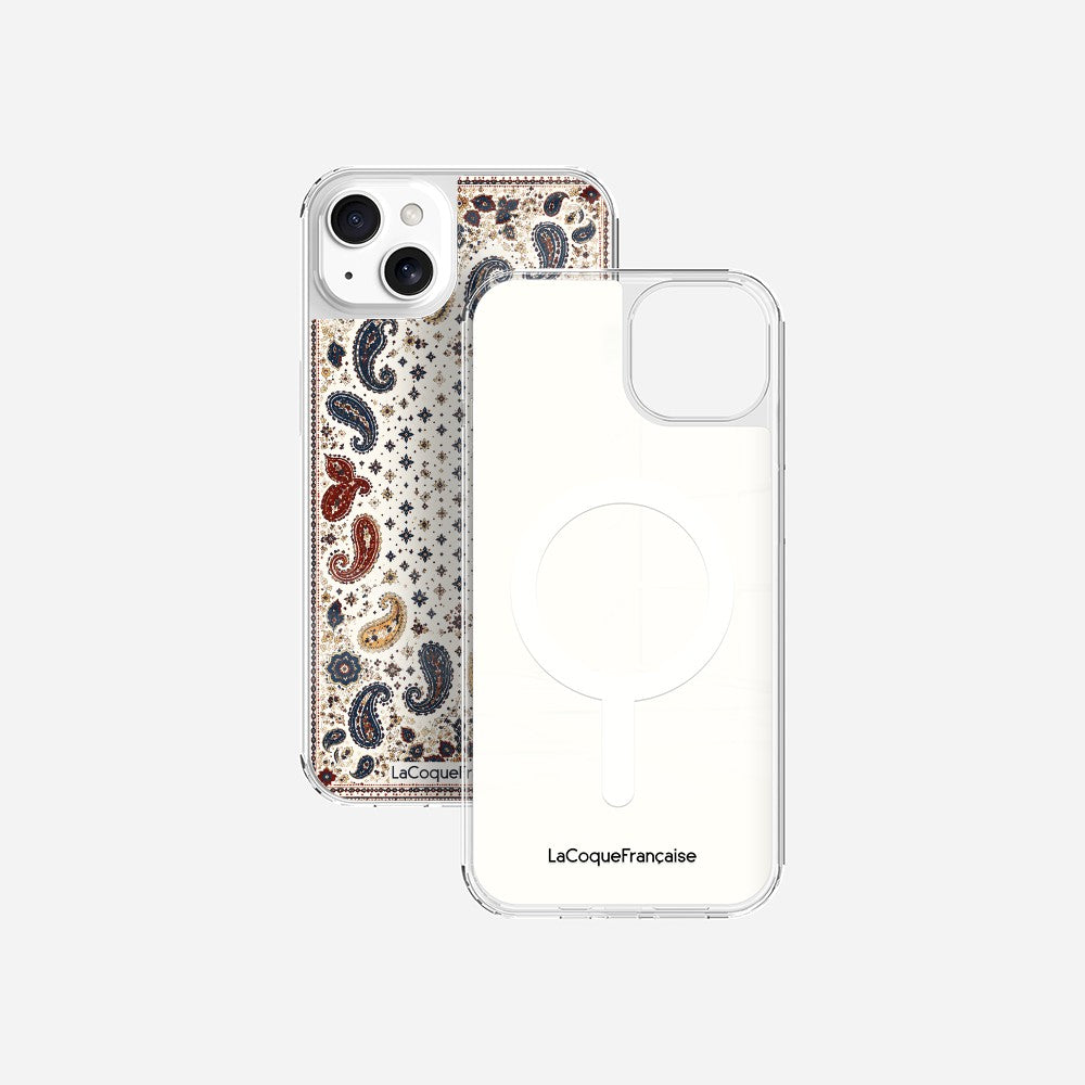 Coque Sans Anneaux Imprimee Cachemire Beige