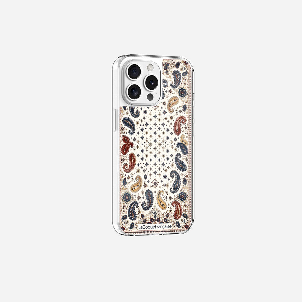 Coque Sans Anneaux Imprimee Cachemire Beige - 13