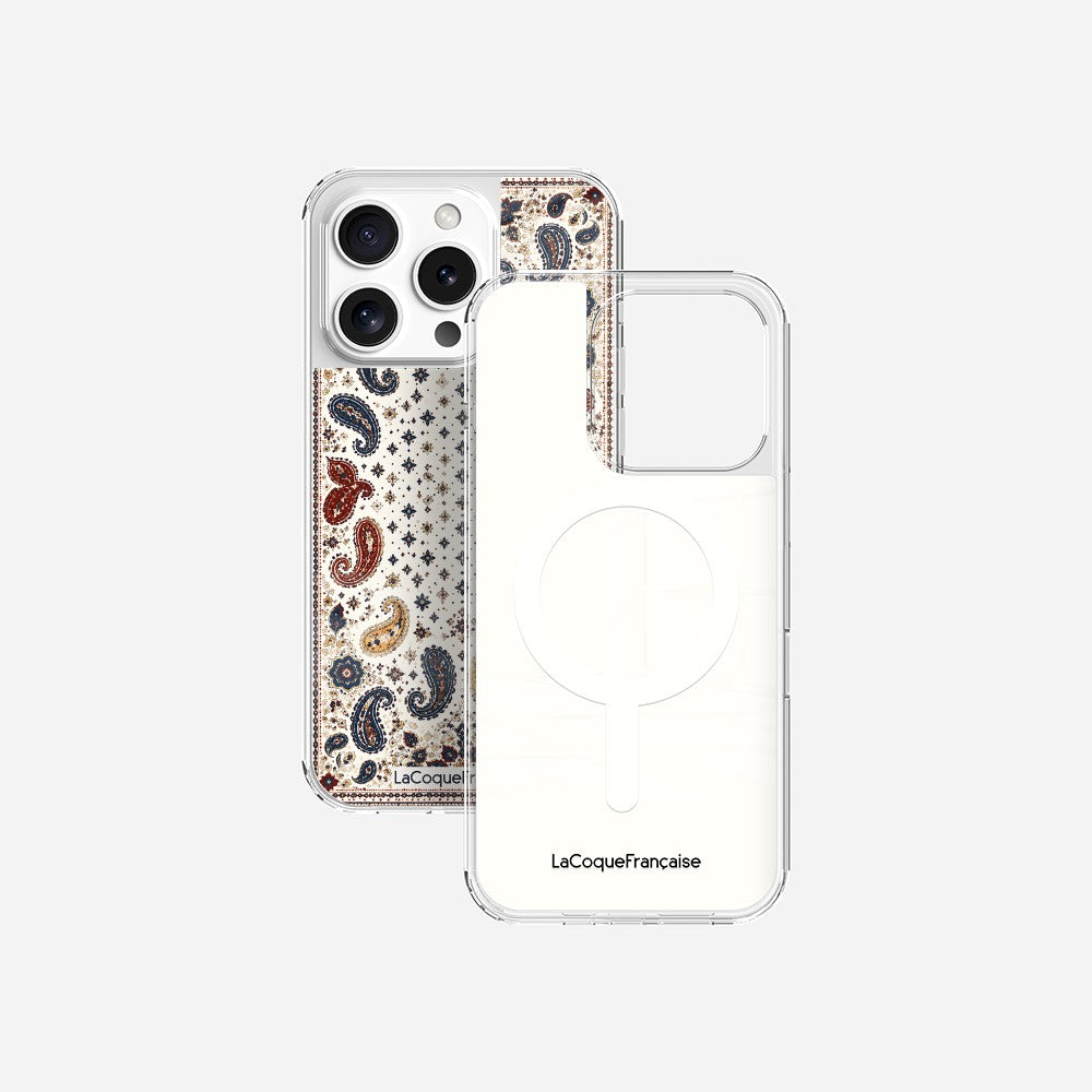 Coque Sans Anneaux Imprimee Cachemire Beige