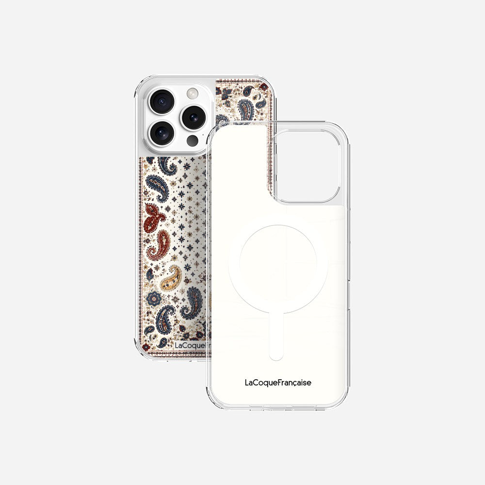 Coque Sans Anneaux Imprimee Cachemire Beige