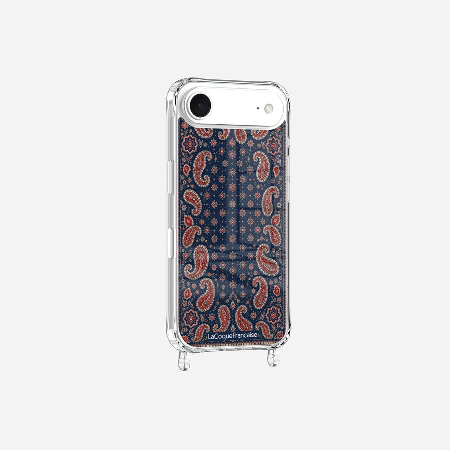 Coque Anneaux Imprimee Cachemire Marine - 4