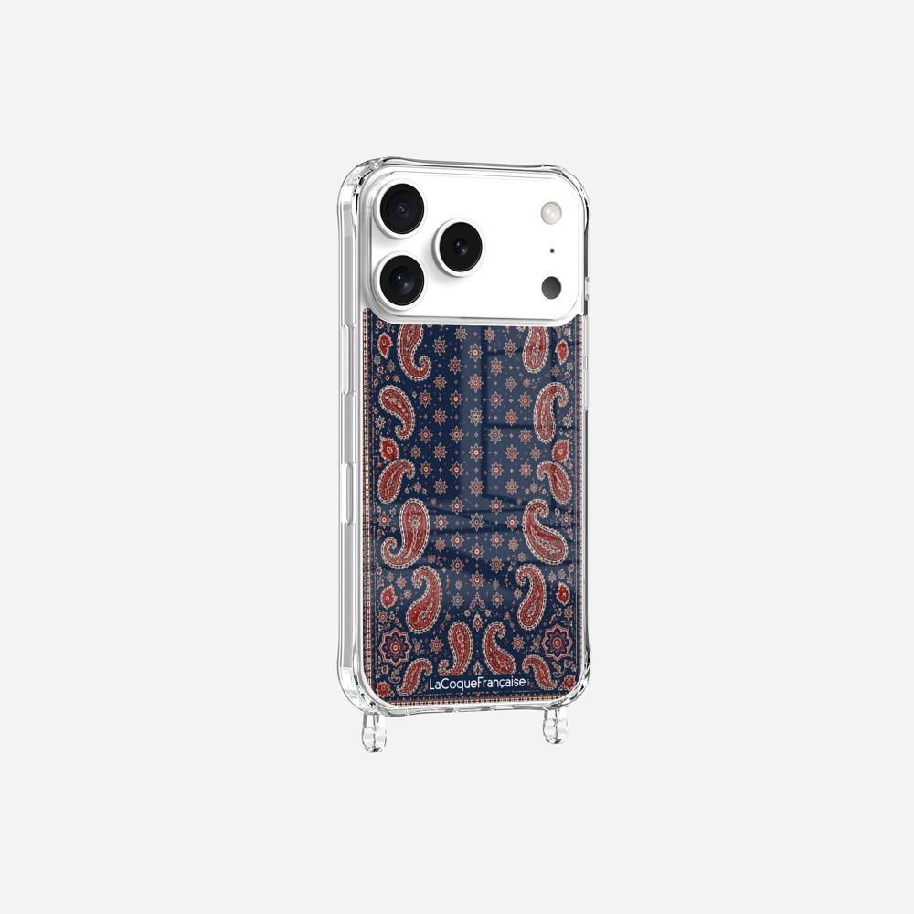 Coque Anneaux Imprimee Cachemire Marine - 22