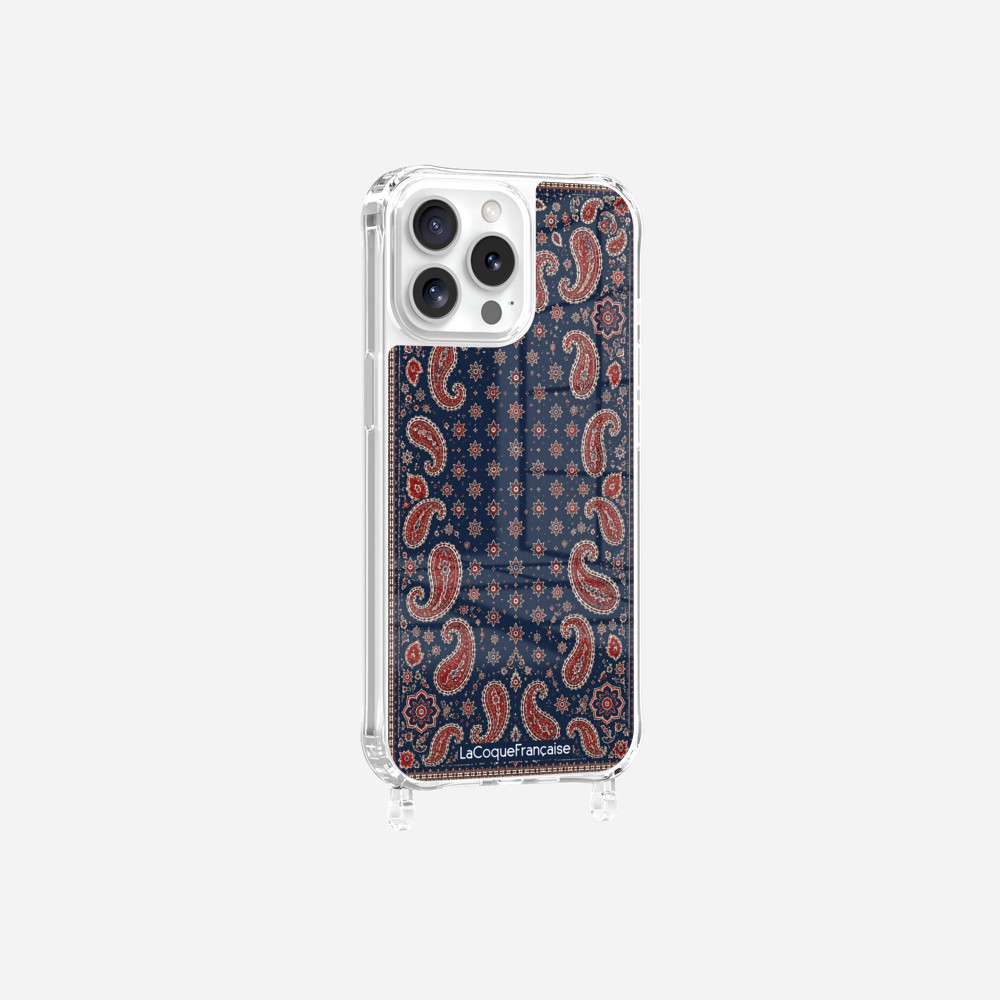 Coque Anneaux Imprimee Cachemire Marine - 13