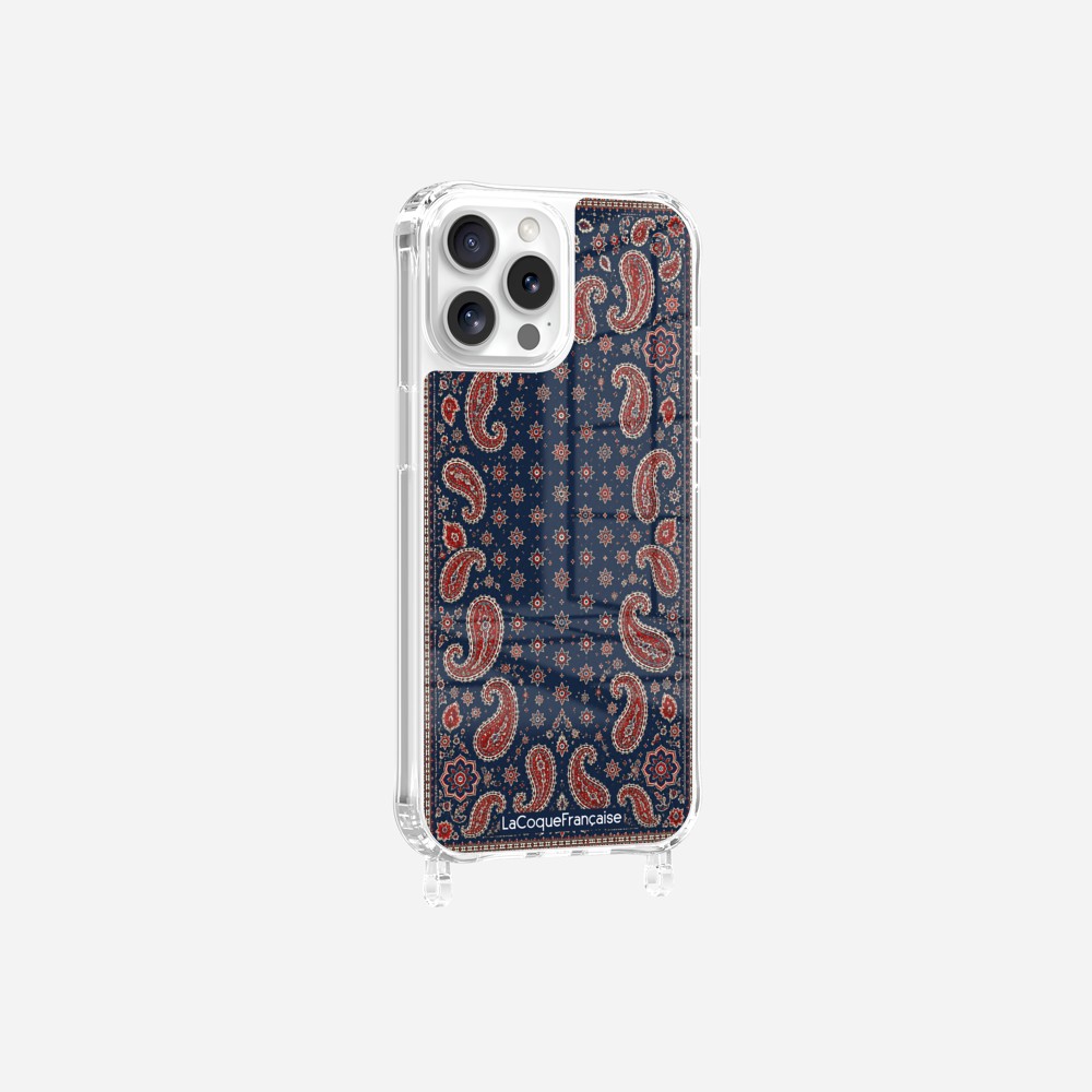 Coque Anneaux Imprimee Cachemire Marine - 17
