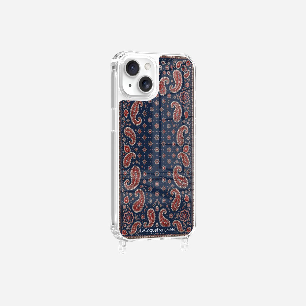 Coque Anneaux Imprimee Cachemire Marine - 19