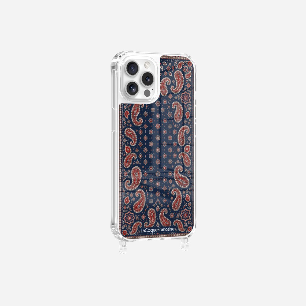 Coque Anneaux Imprimee Cachemire Marine - 20