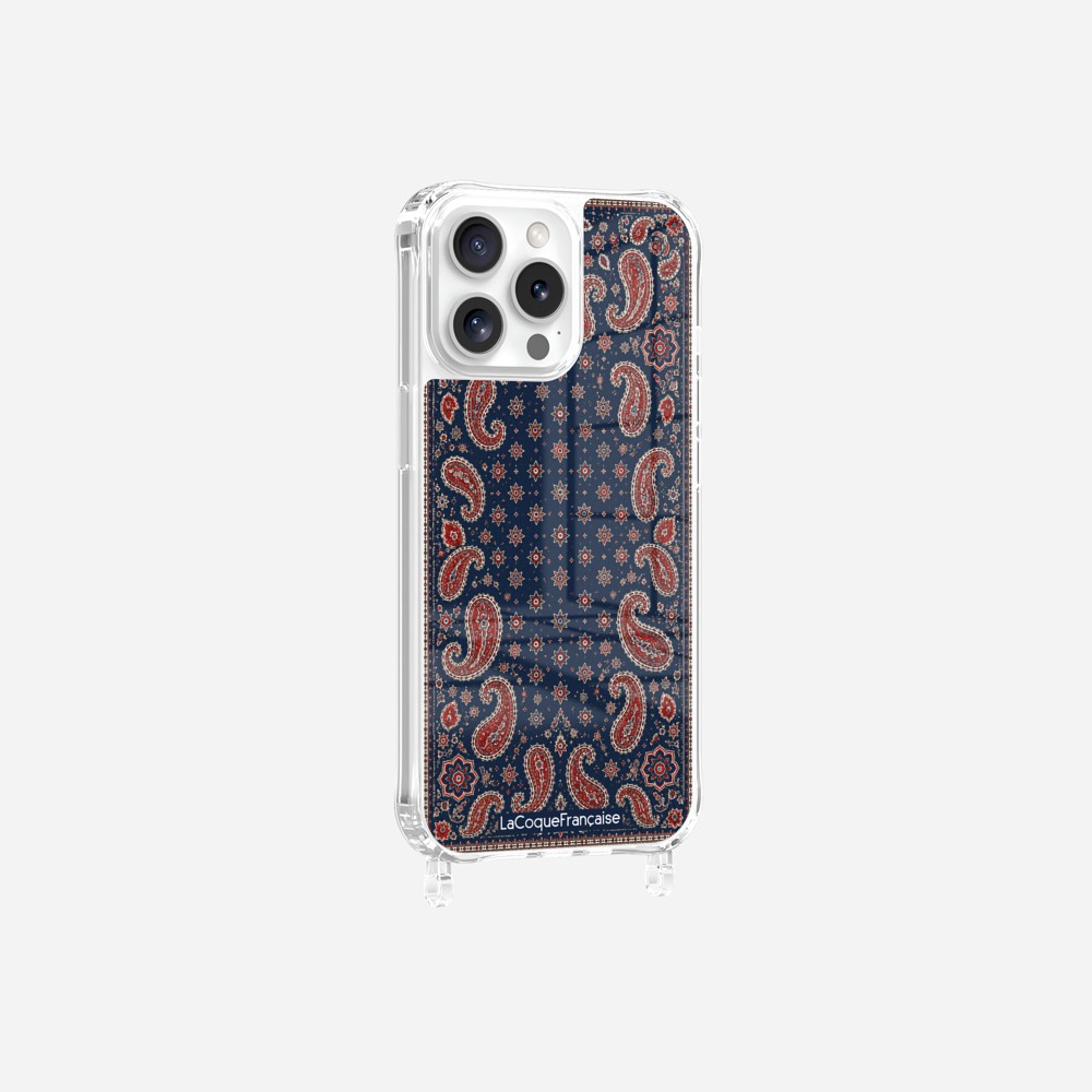 Coque Anneaux Imprimee Cachemire Marine - 9