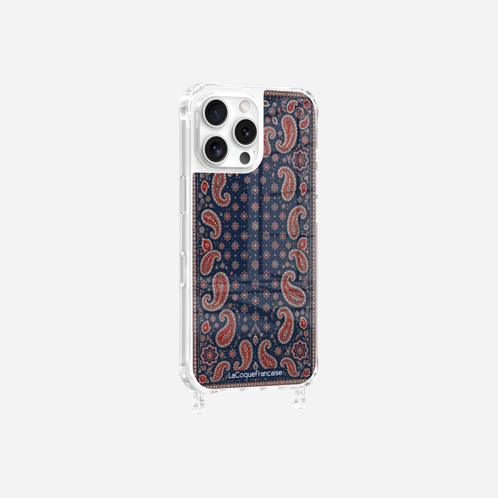 Coque Anneaux Imprimee Cachemire Marine - 5