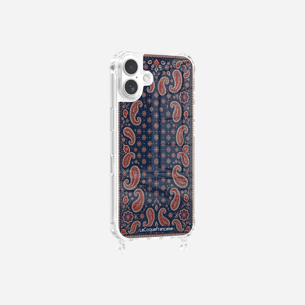Coque Anneaux Imprimee Cachemire Marine - 7
