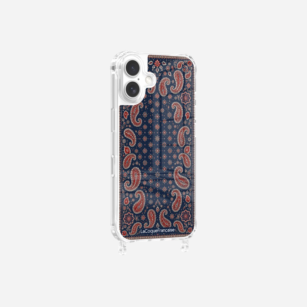 Coque Anneaux Imprimee Cachemire Marine - 8