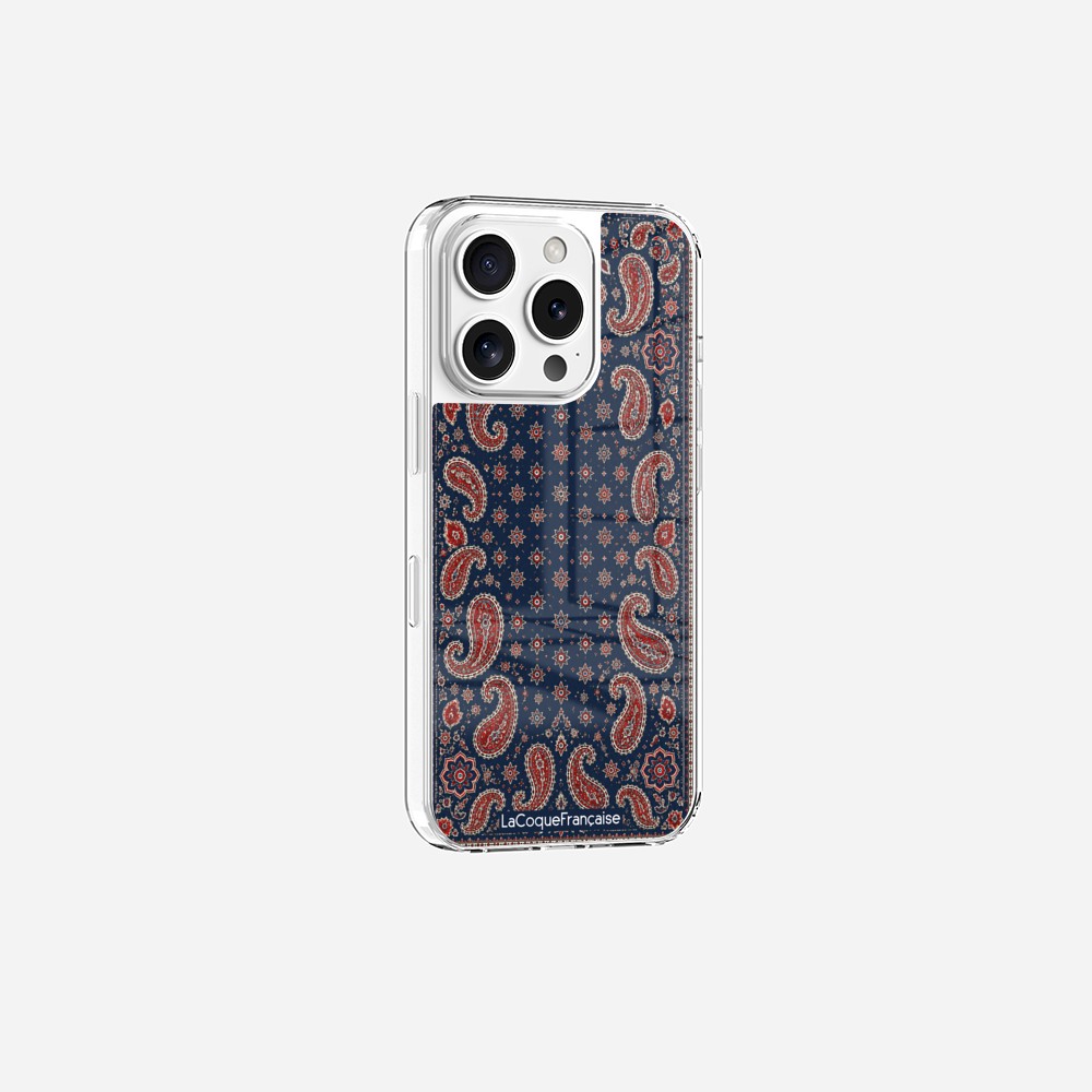 Coque Sans Anneaux Imprimee Cachemire Marine - 6
