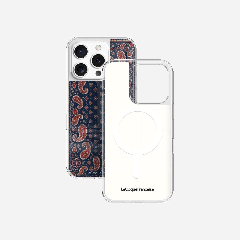 Coque Sans Anneaux Imprimee Cachemire Marine