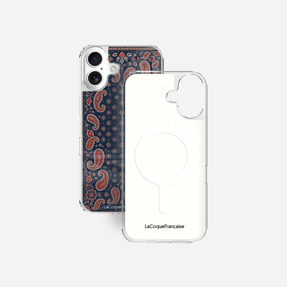 Coque Sans Anneaux Imprimee Cachemire Marine