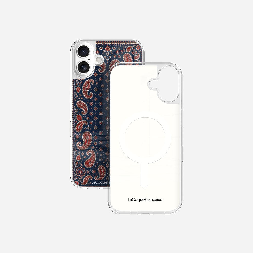 Coque Sans Anneaux Imprimee Cachemire Marine