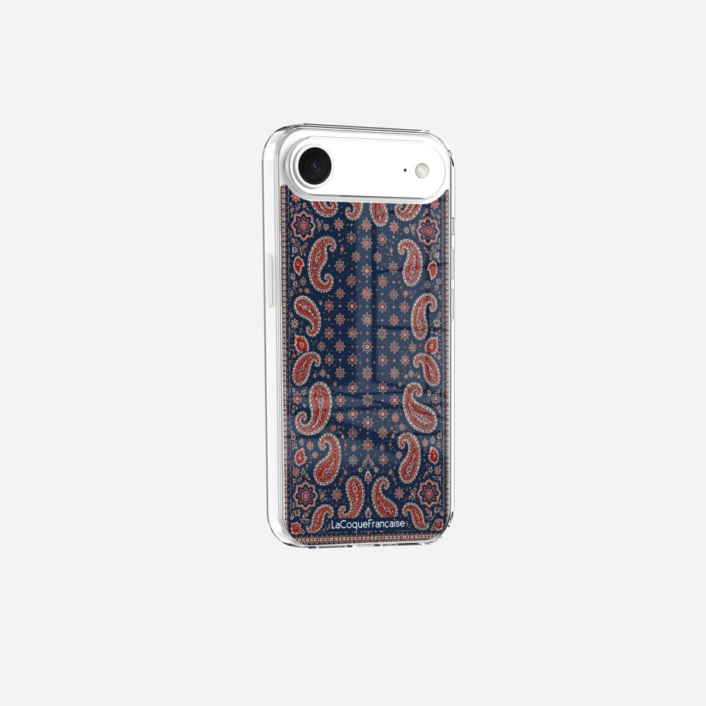 Coque Sans Anneaux Imprimee Cachemire Marine - 4