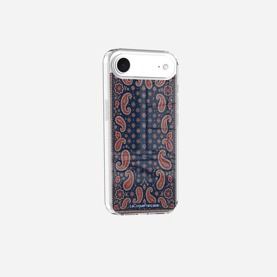 Coque Sans Anneaux Imprimee Cachemire Marine - 4