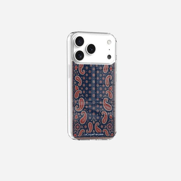 Coque Sans Anneaux Imprimee Cachemire Marine
