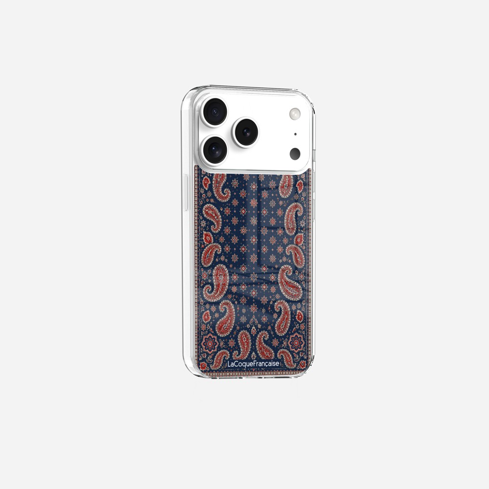 Coque Sans Anneaux Imprimee Cachemire Marine - 22