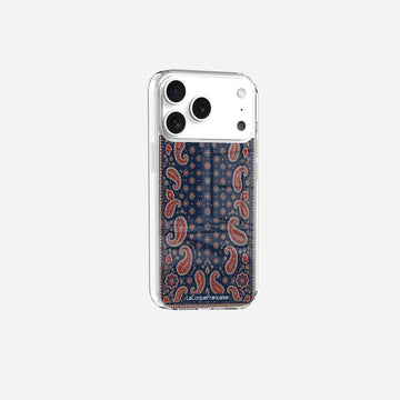 Coque Sans Anneaux Imprimee Cachemire Marine - 22