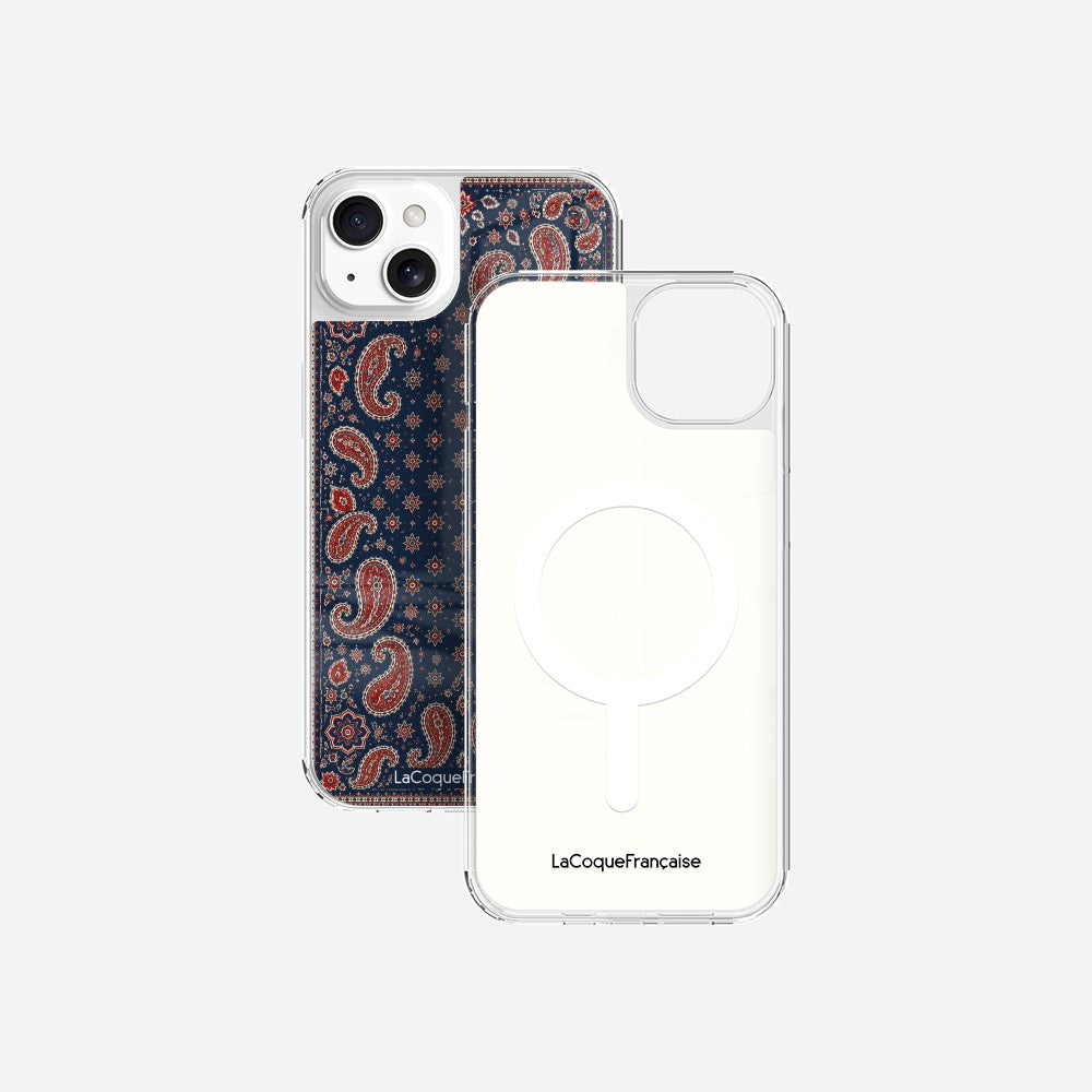 Coque Sans Anneaux Imprimee Cachemire Marine