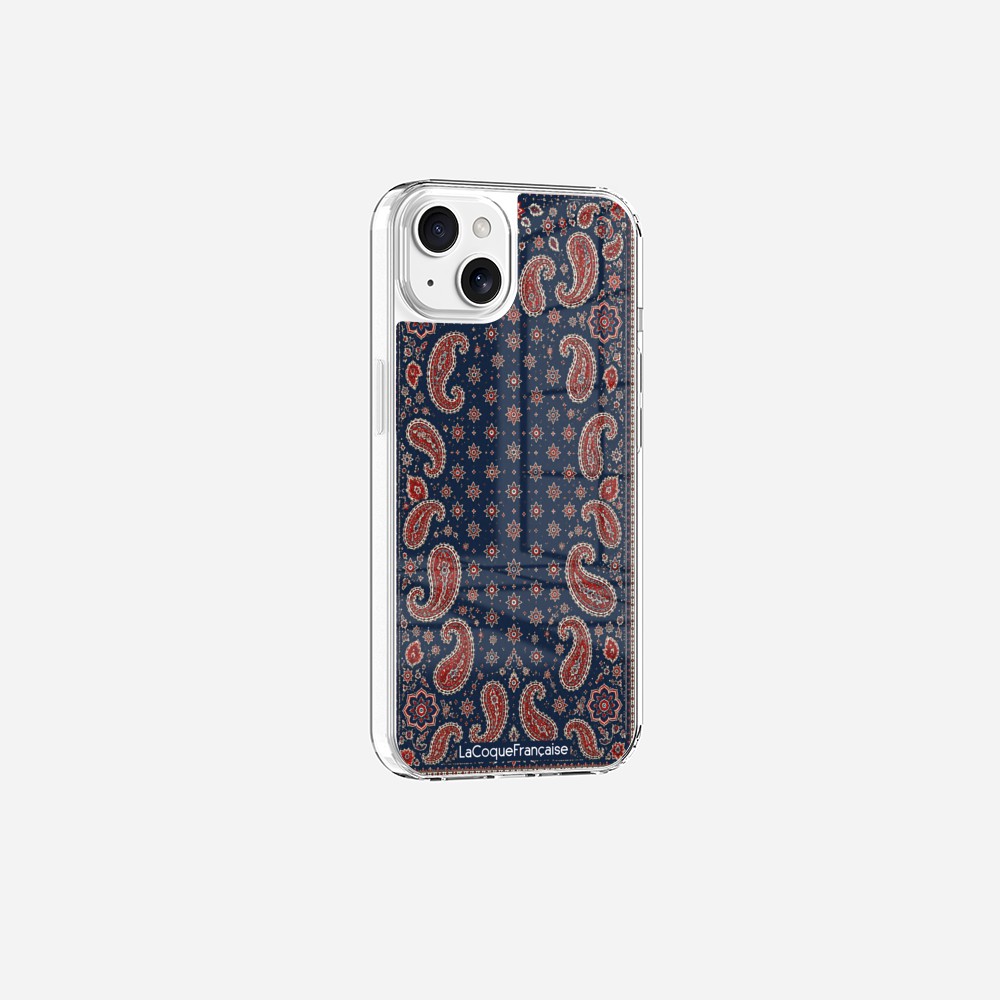 Coque Sans Anneaux Imprimee Cachemire Marine - 15