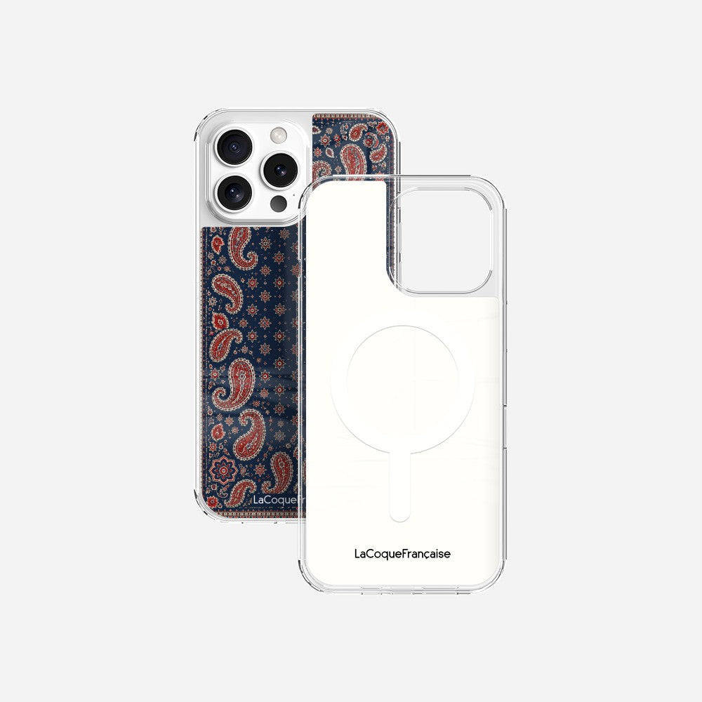 Coque Sans Anneaux Imprimee Cachemire Marine