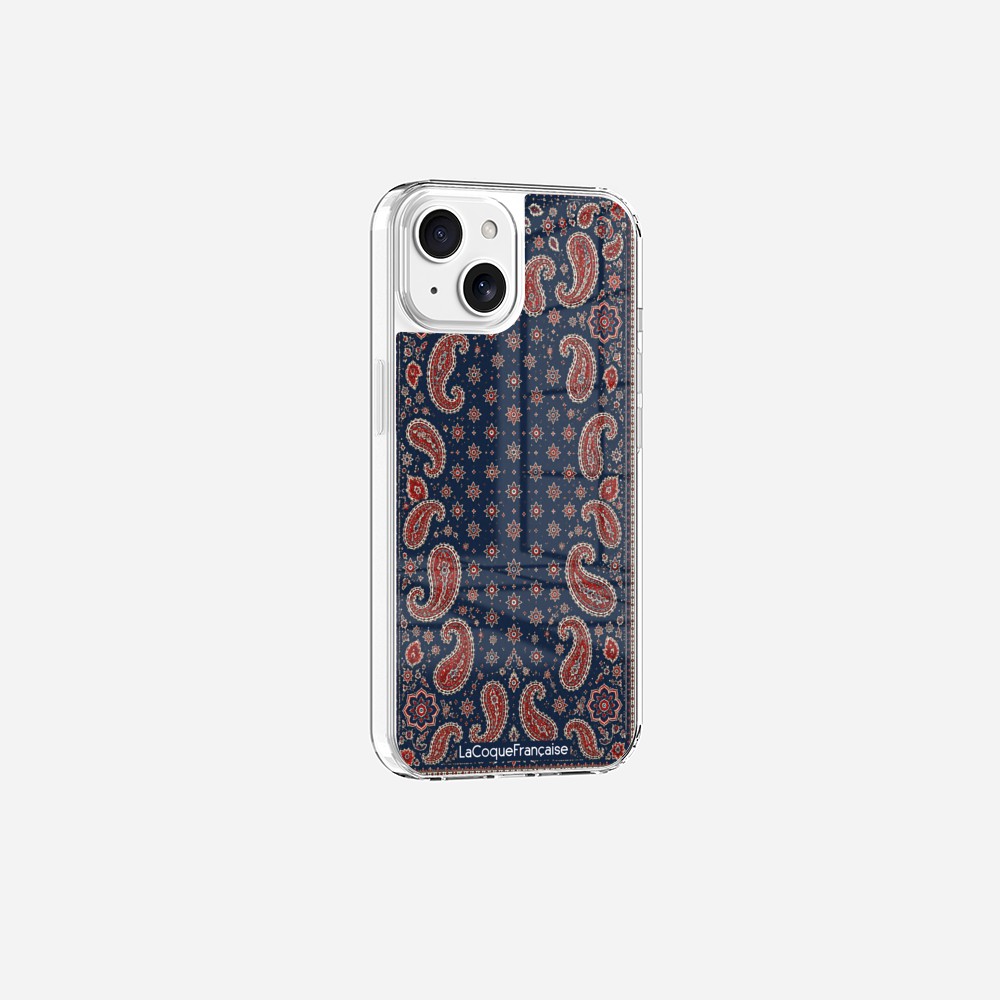 Coque Sans Anneaux Imprimee Cachemire Marine - 16