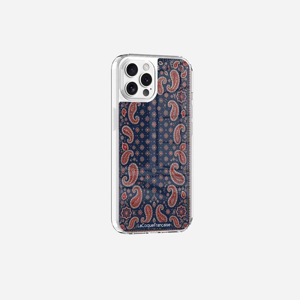 Coque Sans Anneaux Imprimee Cachemire Marine - 21