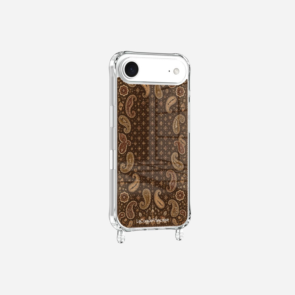 Coque Anneaux Imprimee Cachemire Marron - 4