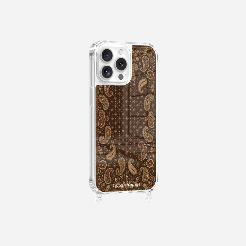 Coque Anneaux Imprimee Cachemire Marron - 13