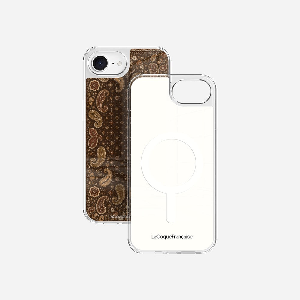 Coque Sans Anneaux Imprimee Cachemire Marron