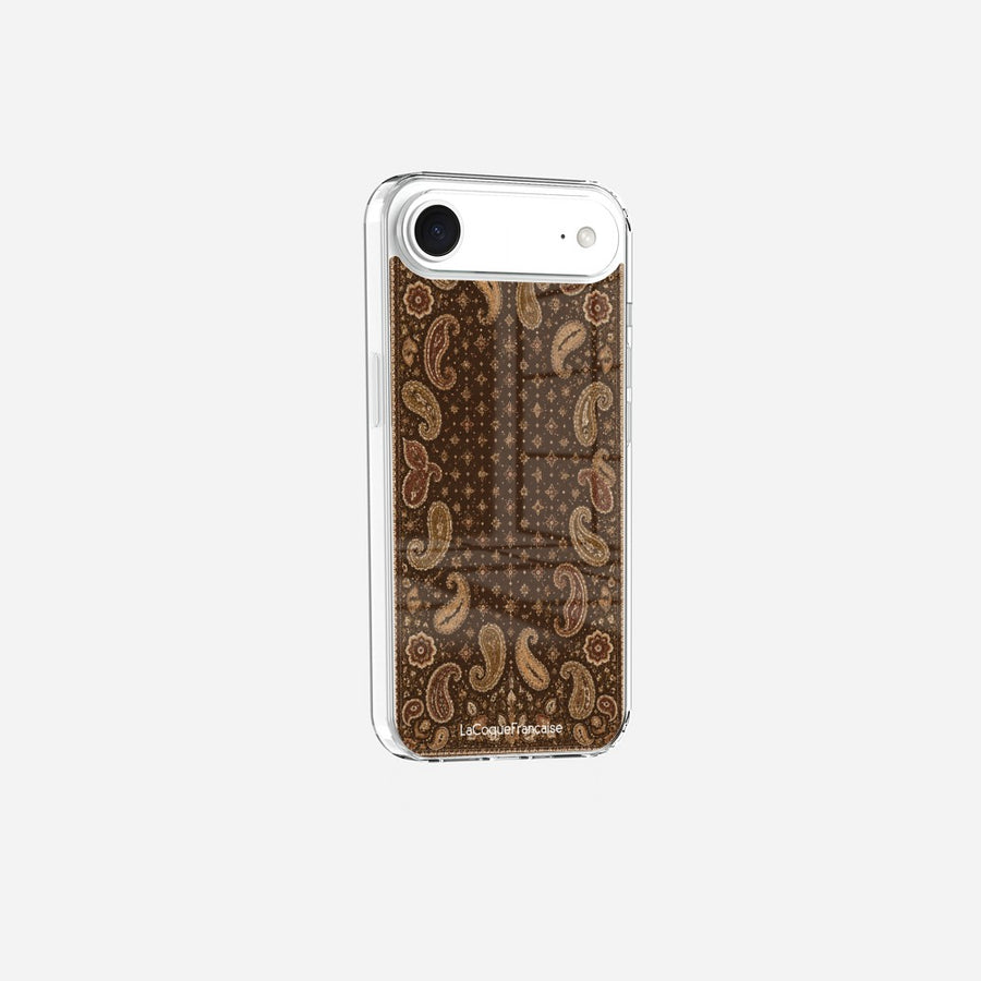 Coque Sans Anneaux Imprimee Cachemire Marron - 4