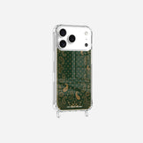 Coque Anneaux Imprimee Cachemire Vert - 22