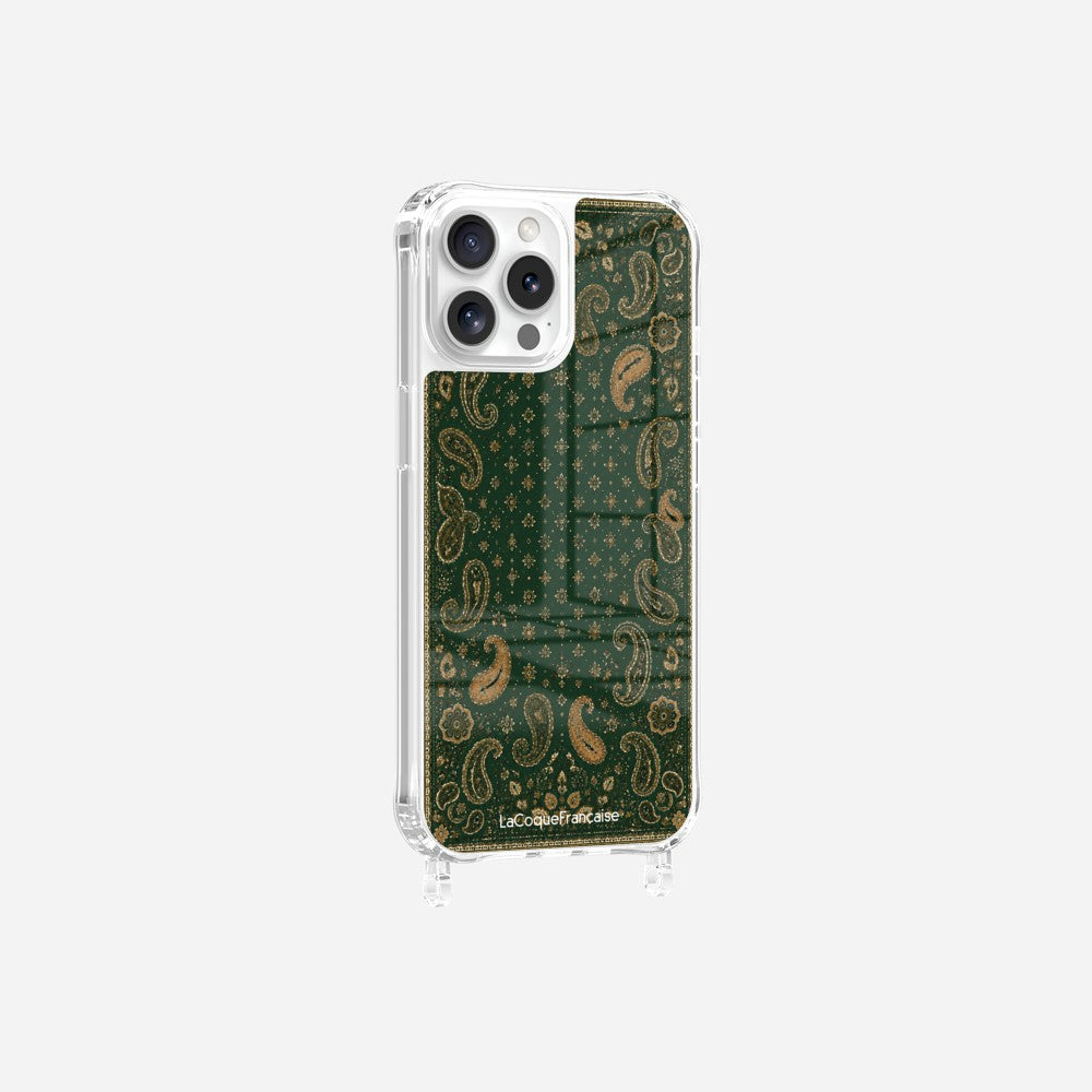Coque Anneaux Imprimee Cachemire Vert - 17