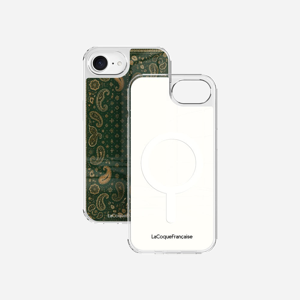 Coque Sans Anneaux Imprimee Cachemire Vert