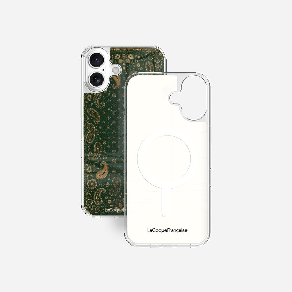 Coque Sans Anneaux Imprimee Cachemire Vert