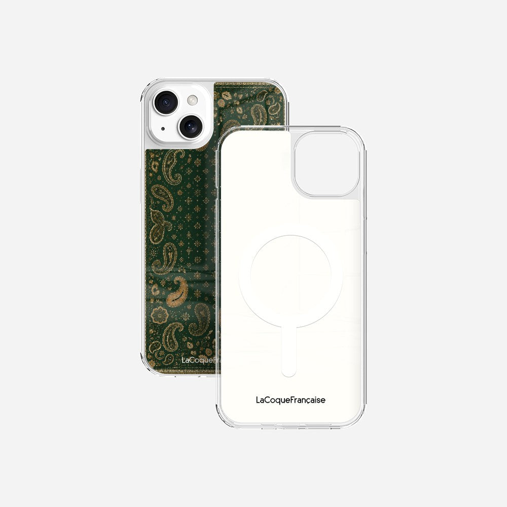 Coque Sans Anneaux Imprimee Cachemire Vert