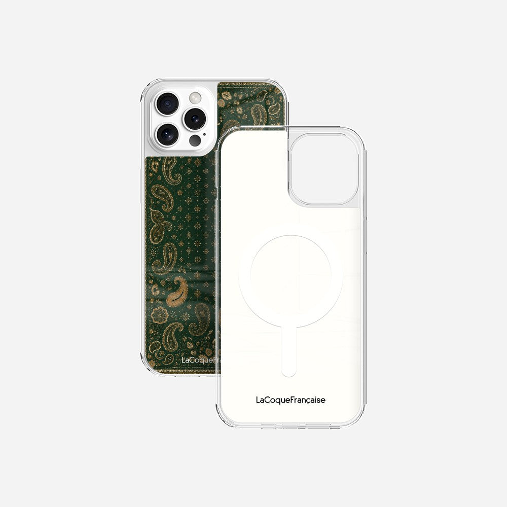 Coque Sans Anneaux Imprimee Cachemire Vert