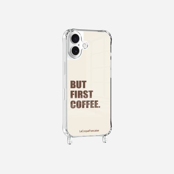 Coque Anneaux Imprimee But First Coffee - 3