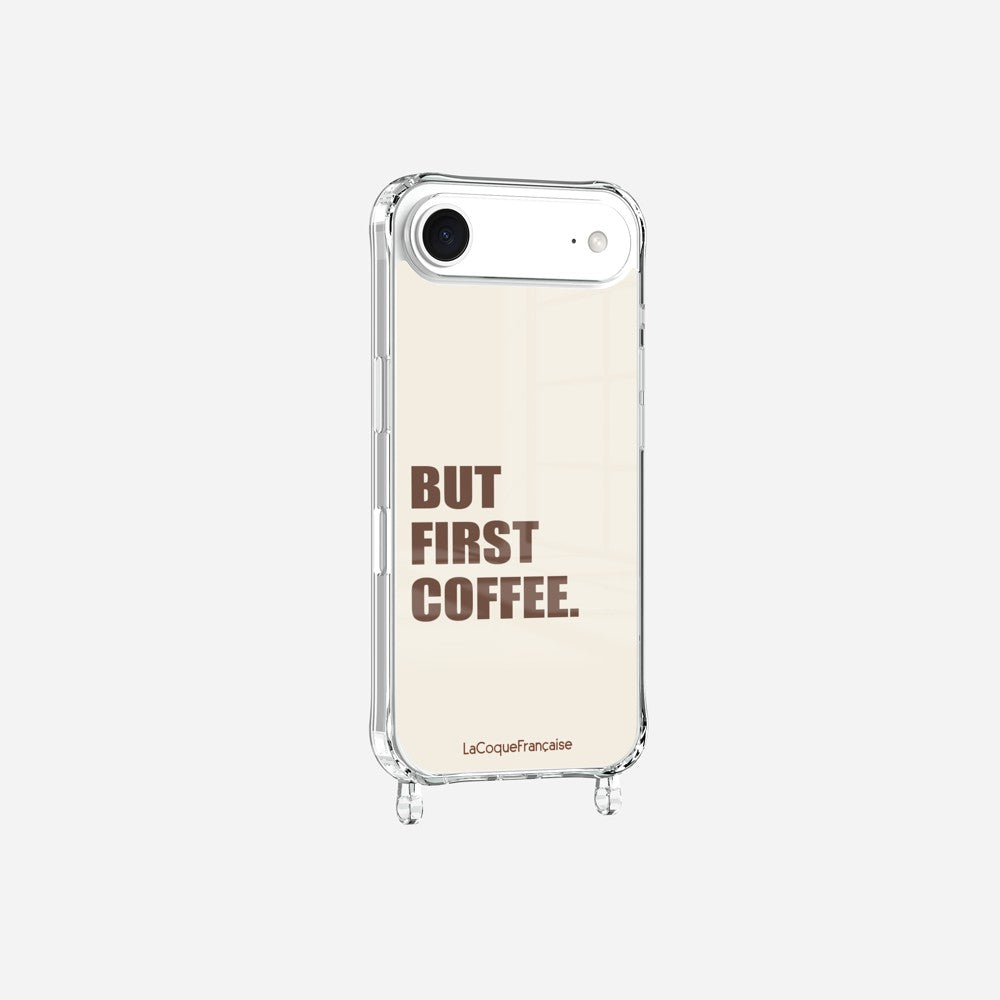 Coque Anneaux Imprimee But First Coffee - 4