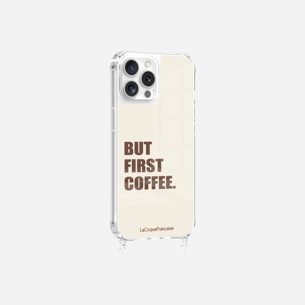 Coque Anneaux Imprimee But First Coffee - 17