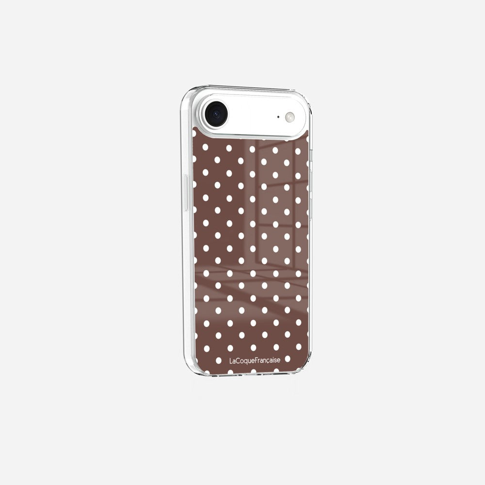Coque Sans Anneaux Imprimee Pois Marron - 4