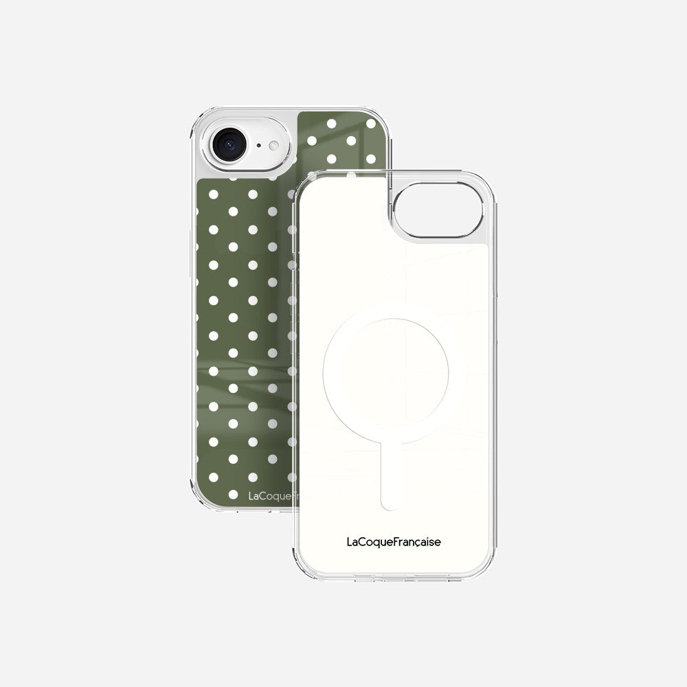 Coque Sans Anneaux Imprimee Pois Kaki