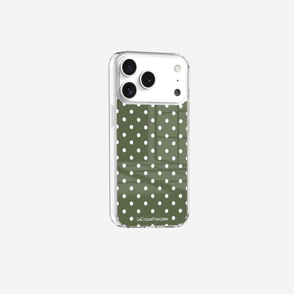 Coque Sans Anneaux Imprimee Pois Kaki - 22