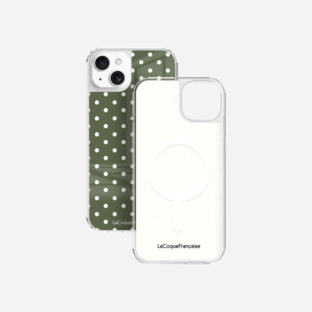 Coque Sans Anneaux Imprimee Pois Kaki