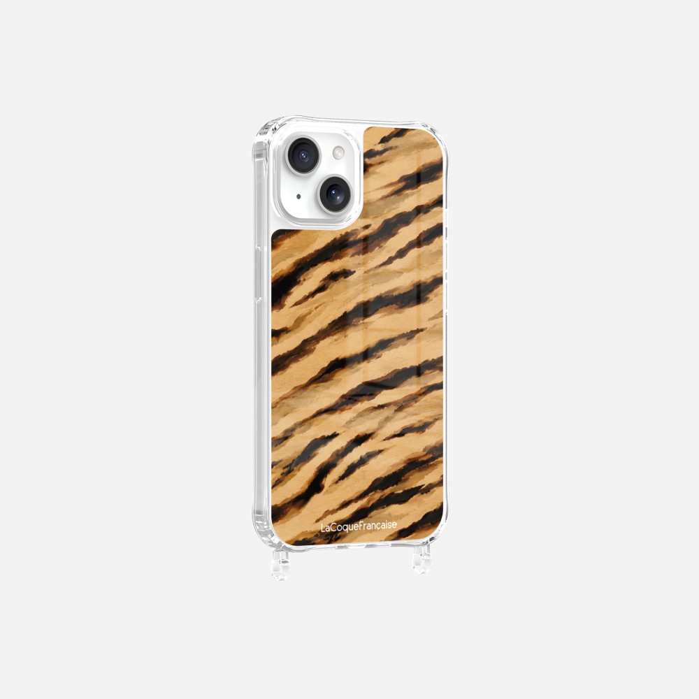 Coque Anneaux Imprimee Zebre Beige Noir - 12