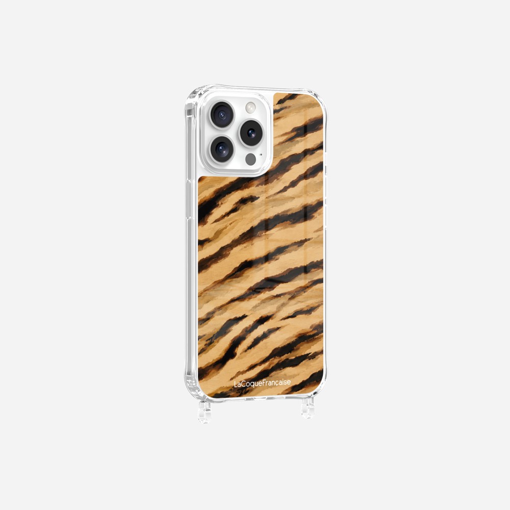 Coque Anneaux Imprimee Zebre Beige Noir - 13